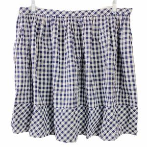 NORMA KAMALI Blue Chekered 16A Skirt